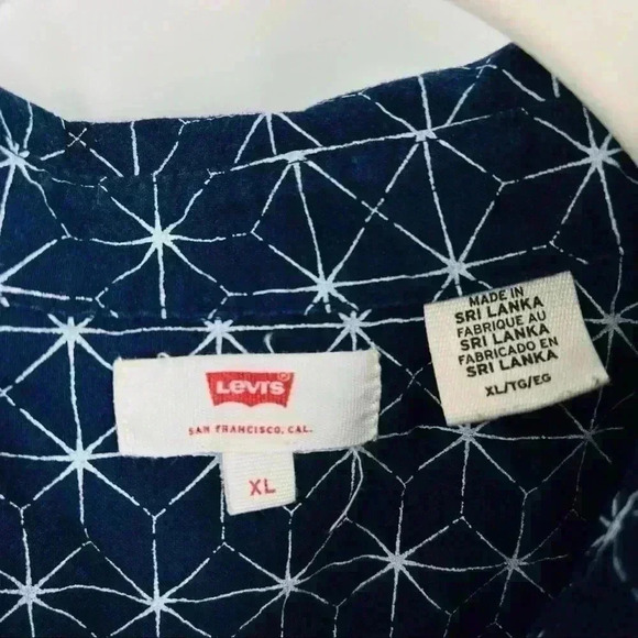 Levi’s Navy/White‎ Shorts Romper With Pockets Size XL - Picture 11 of 14